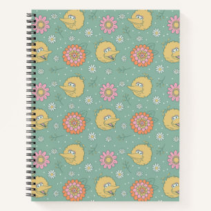 Big Bird   Good Vibes Floral Pattern Notitieboek