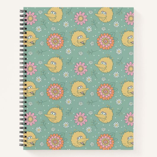 Big Bird | Good Vibes Floral Pattern Notitieboek (Voorkant)
