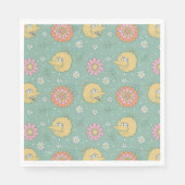 Big Bird | Good Vibes Floral Pattern Servet (Voorkant)