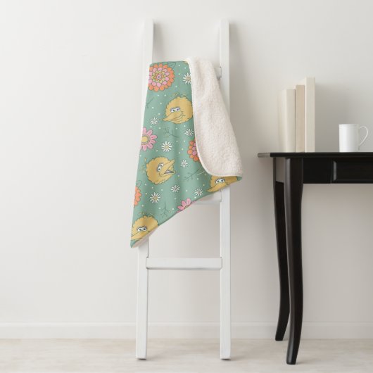 Big Bird | Good Vibes Floral Pattern Sherpa Deken (In situ)