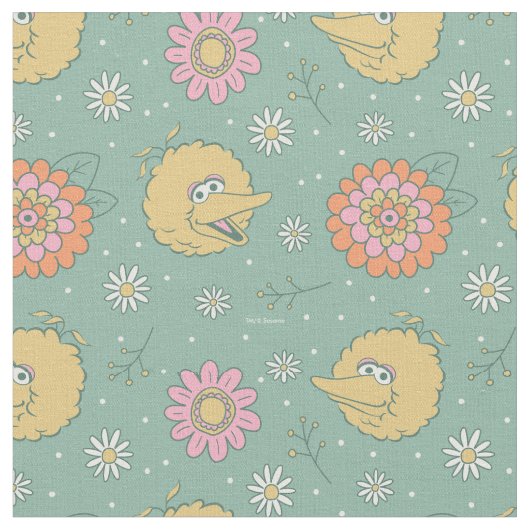 Big Bird | Good Vibes Floral Pattern Stof (Close Up)