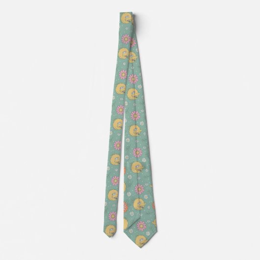 Big Bird | Good Vibes Floral Pattern Stropdas (Achterkant)