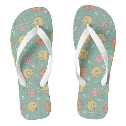 Big Bird | Good Vibes Floral Pattern Teenslippers (Voetbed)