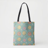 Big Bird | Good Vibes Floral Pattern Tote Bag (Voorkant)