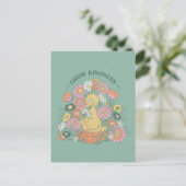 Big Bird | Grafisch grow Kindness Floral Briefkaart (Staand voorkant)