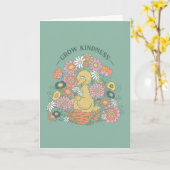 Big Bird | Grafisch grow Kindness Floral Kaart (Gele Bloem)