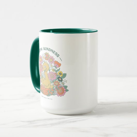 Big Bird | Grafisch grow Kindness Floral Mok (Voorkant links)