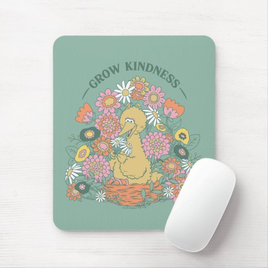 Big Bird | Grafisch grow Kindness Floral Muismat (Met muis)
