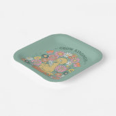Big Bird | Grafisch grow Kindness Floral Papieren Bordje (Gebogen)