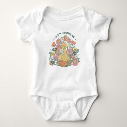 Big Bird | Grafisch grow Kindness Floral Romper (Voorkant)