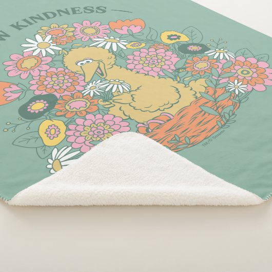 Big Bird | Grafisch grow Kindness Floral Sherpa Deken (3/4)