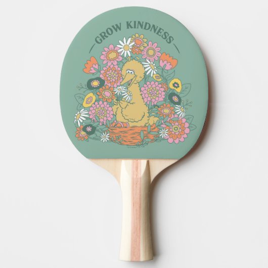 Big Bird | Grafisch grow Kindness Floral Tafeltennisbatje (Voorkant)