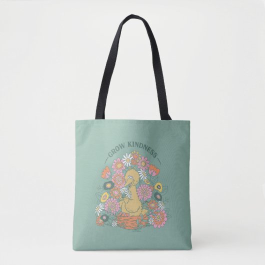 Big Bird | Grafisch grow Kindness Floral Tote Bag (Voorkant)