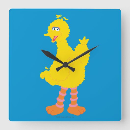 Big Bird Graphic Vierkante Klok (Voorkant)