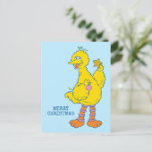 Big Bird Holding kerstversieringen Briefkaart (Staand voorkant)