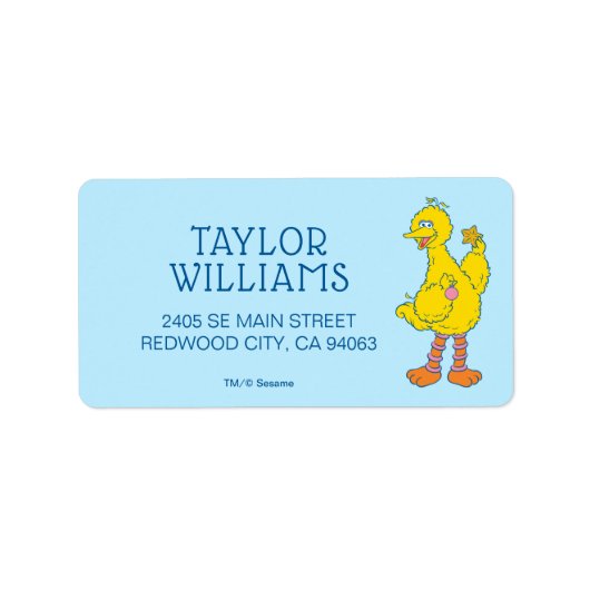 Big Bird Holding kerstversieringen Etiket (Voorkant)