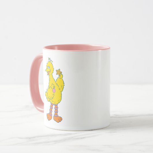 Big Bird Holding kerstversieringen Mok (Voorkant links)