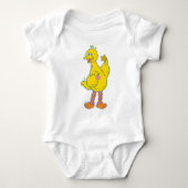 Big Bird Holding kerstversieringen Romper (Voorkant)
