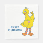 Big Bird Holding kerstversieringen Servet (Voorkant)