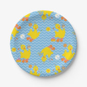 Big Bird Party Chevron Pattern Papieren Bordje (Voorkant)