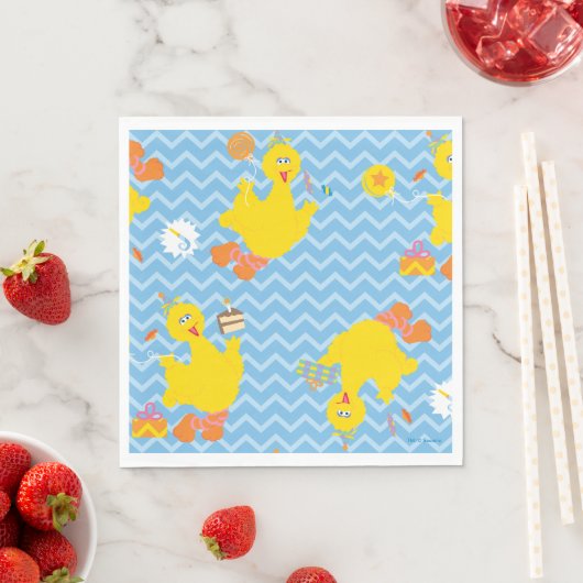 Big Bird Party Chevron Pattern Servet (Insitu)