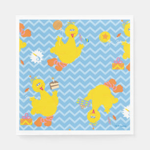 Big Bird Party Chevron Pattern Servet