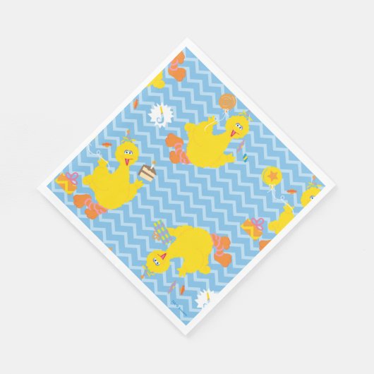 Big Bird Party Chevron Pattern Servet (Hoek)