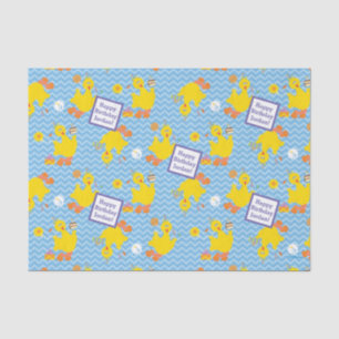 Big Bird Party Chevron Pattern Tissuepapier