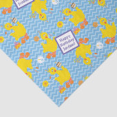 Big Bird Party Chevron Pattern Tissuepapier (Detail)