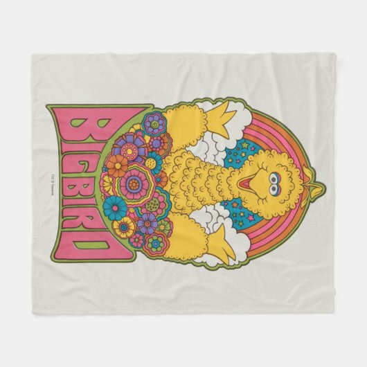 Big Bird | Psychedelic Fleece Deken (Voorkant (Horizontaal))