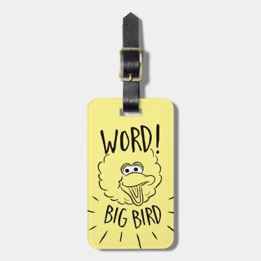 Big Bird Schaats Logo - Word! Big Bird Bagagelabel (Voorkant verticaal)