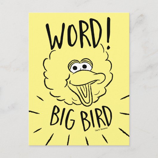 Big Bird Schaats Logo - Word! Big Bird Briefkaart (Voorkant)