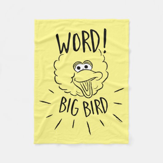 Big Bird Schaats Logo - Word! Big Bird Fleece Deken (Voorkant)