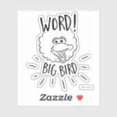 Big Bird Schaats Logo - Word! Big Bird Sticker (Vel)