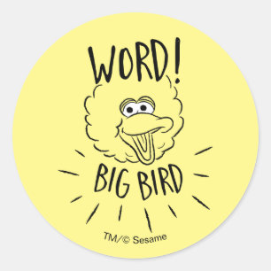 Big Bird Skate Logo - Woord! Big Bird Ronde Sticker