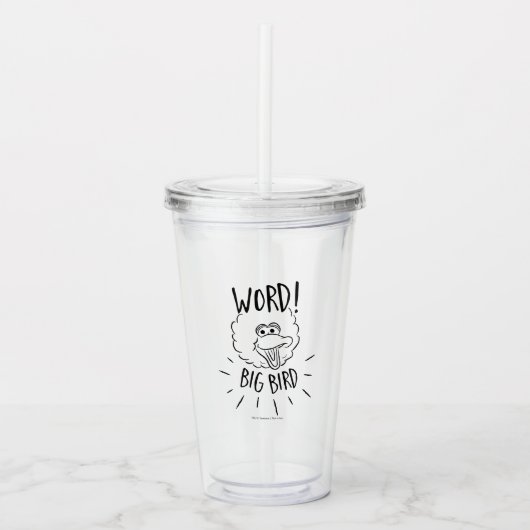 Big Bird Skate Logo - Word! Big Bird Acryl Drinkbeker (Voorkant)