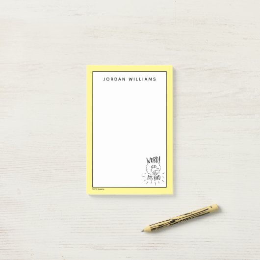 Big Bird Skate Logo - Word! Big Bird Post-it® Notes (Op bureau)