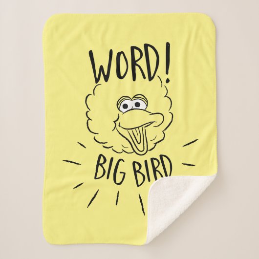 Big Bird Skate Logo - Word! Big Bird Sherpa Deken (Voorkant)