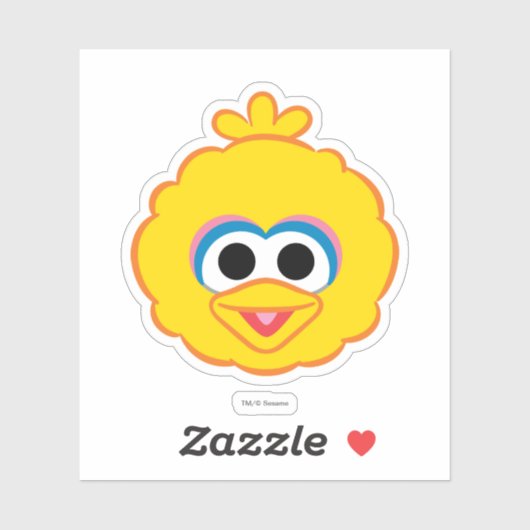Big Bird Smiling Face 2 Sticker (Vel)