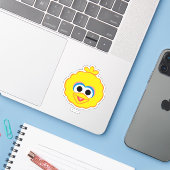 Big Bird Smiling Face 2 Sticker (Laptop met iPhone)