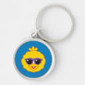 Big Bird Smilling Face met zonnebril Sleutelhanger (Voorkant)