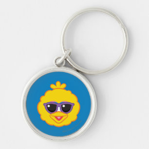 Big Bird Smilling Face met zonnebril Sleutelhanger