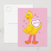 Big Bird Valentijn Briefkaart (Voorkant / Achterkant)