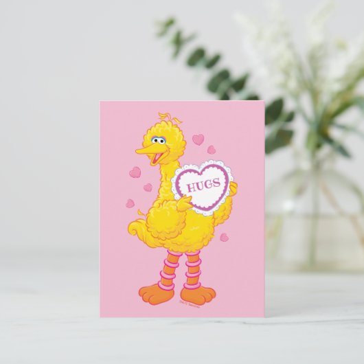 Big Bird Valentijn Briefkaart (Staand voorkant)