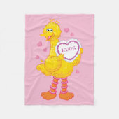 Big Bird Valentijn Fleece Deken (Voorkant)