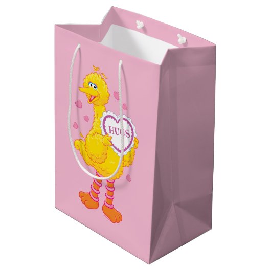 Big Bird Valentijn Medium Cadeauzakje (Achterkant Gekanteld)