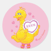 Big Bird Valentijn Ronde Sticker (Voorkant)
