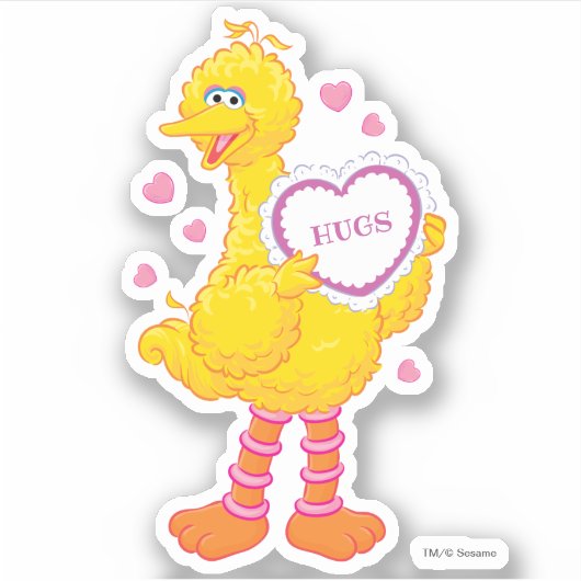 Big Bird Valentijn Sticker (Voorkant)