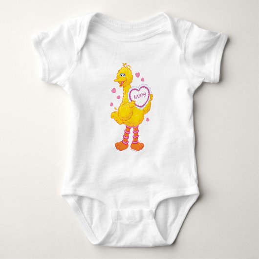 Big Bird Valentijnskaart Romper (Voorkant)