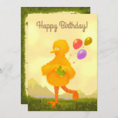 Big Bird van Sesamstraat Verjaardag Uitnodiging (Voorkant / Achterkant)